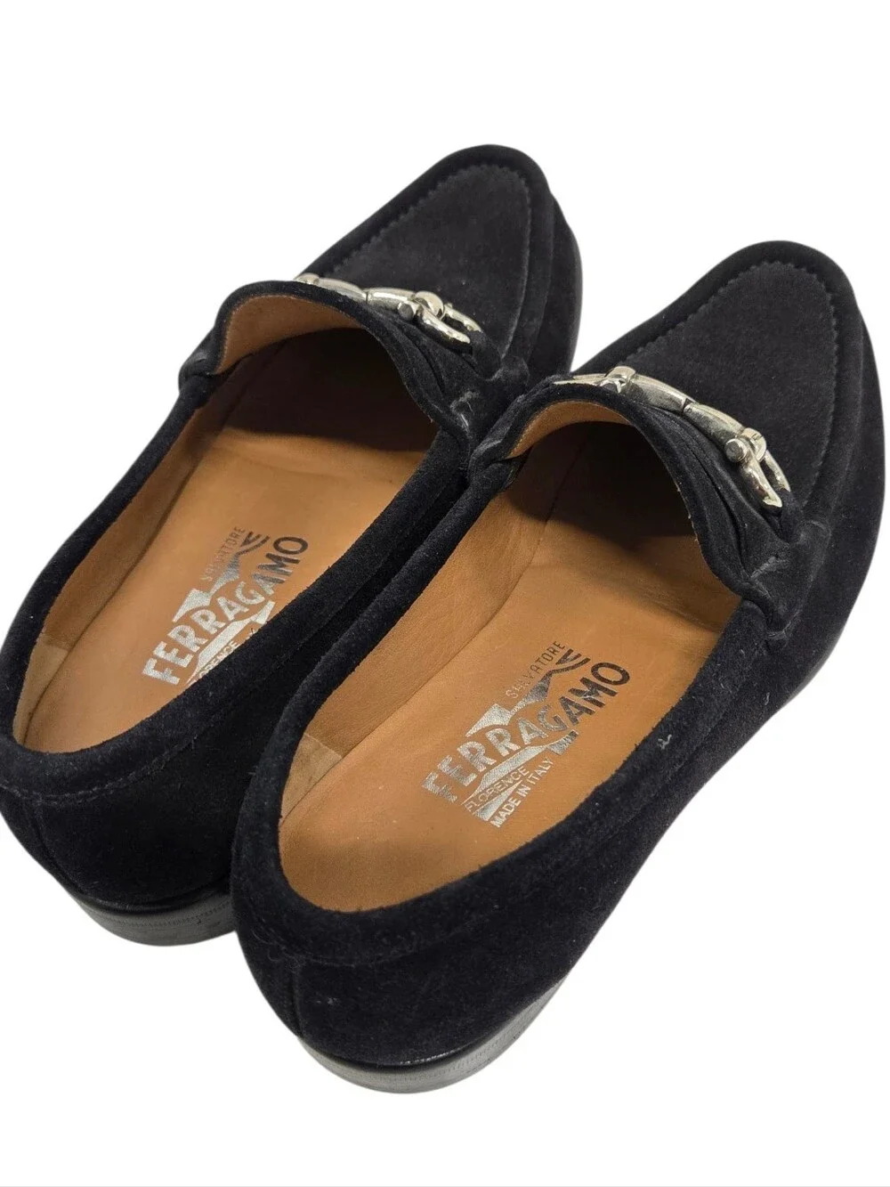 Ferragamo Men's ‎ Suede Gancio-Bit Loafers